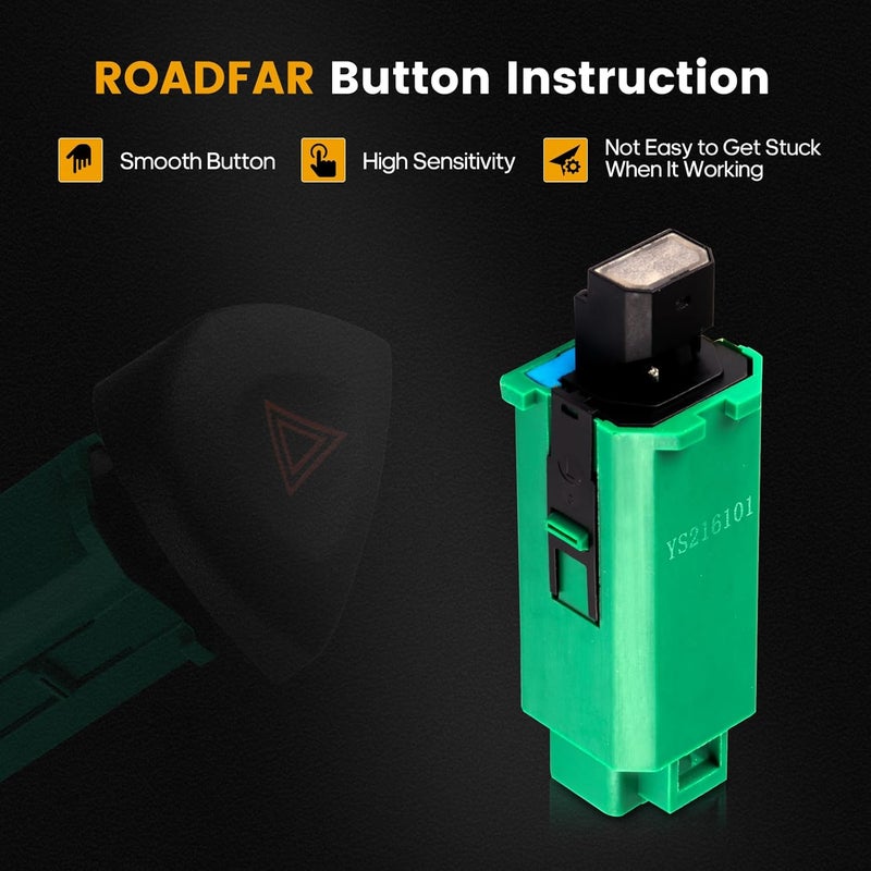 ROADFAR Front Hazard Warning Light Switch Fits 2000-2005 for Chevrolet Monte Carlo 10359032 - Image 3